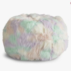 Pottery Barn Unicorn Faux Fur Bean Bag ChairSlipcover, Large